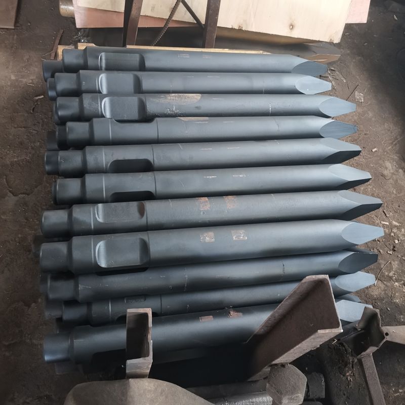 أجزاء الحفارة الهيدروليكية صخرة مطرقة مطرقة حادة 68mm مطرقة هيدروليكية مطرقة أداة من نوع الكين 135mm 140mm