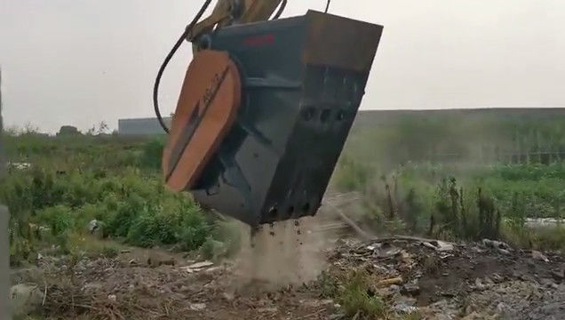 سحق دلو الصخور الحقل استيراد المحرك الهيدروليكي عالية تردد الاهتزاز سحق دلو
