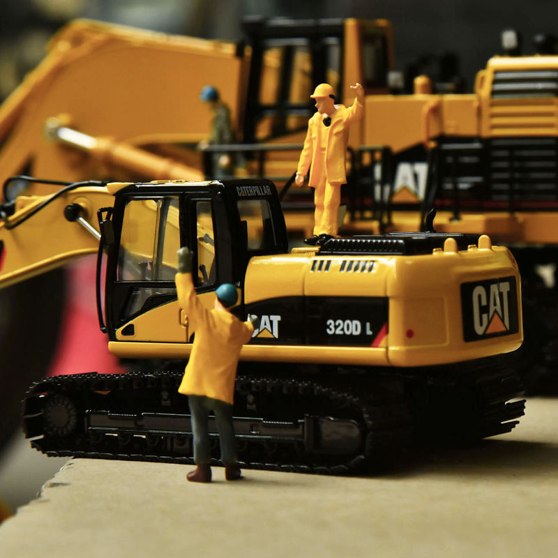كارتر CAT320DL الحفرة النموذج الأصلي سبيكة محاكاة الهندسة مركبة تزيين القطع اليدوية المجموعة الزينة