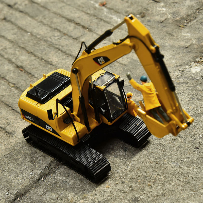 كارتر CAT320DL الحفرة النموذج الأصلي سبيكة محاكاة الهندسة مركبة تزيين القطع اليدوية المجموعة الزينة