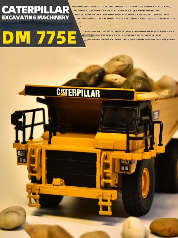 NORSCOT CAT775E شاحنة قمامة 1/64 مقياس سبيكة الصب النموذج مركبة ديكور جامع
