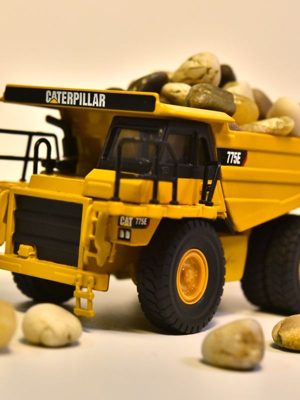 NORSCOT CAT775E شاحنة قمامة 1/64 مقياس سبيكة الصب النموذج مركبة ديكور جامع