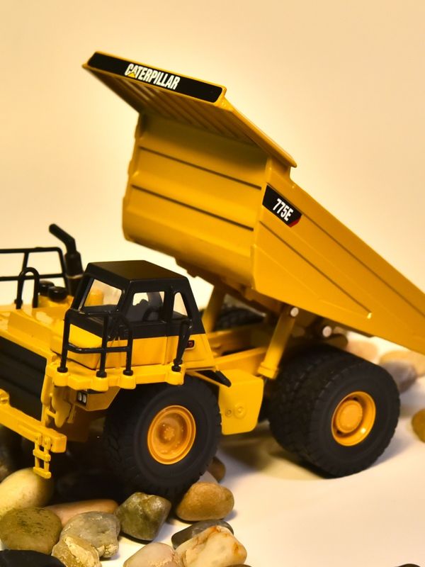 NORSCOT CAT775E شاحنة قمامة 1/64 مقياس سبيكة الصب النموذج مركبة ديكور جامع