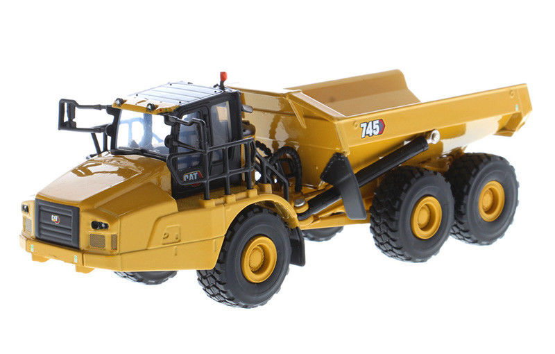 CAT 745 شاحنة القمامة المفصلة: 1: 64 النموذج السبائك النموذج المعدات الثقيلة