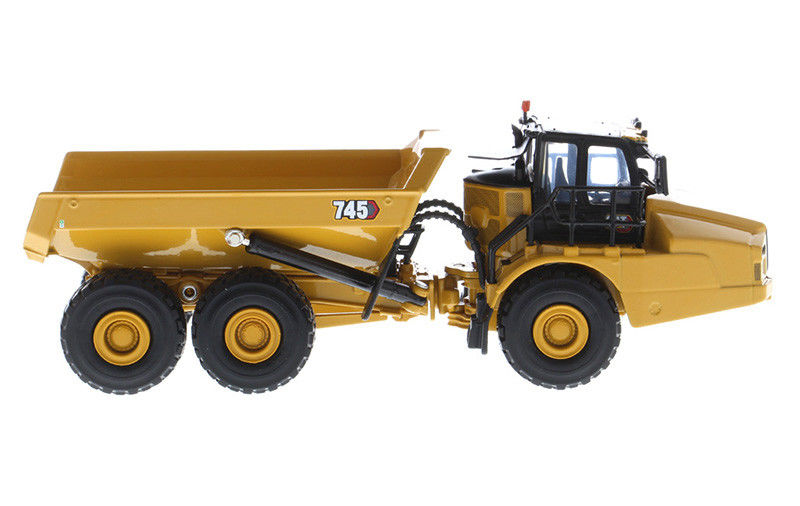 CAT 745 شاحنة القمامة المفصلة: 1: 64 النموذج السبائك النموذج المعدات الثقيلة