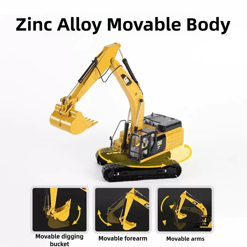 CAT 349F XL 1:50 مقياس الحفرة المصبوبة من سبيكة الصبغة نموذج Caterpillar لعبة البناء