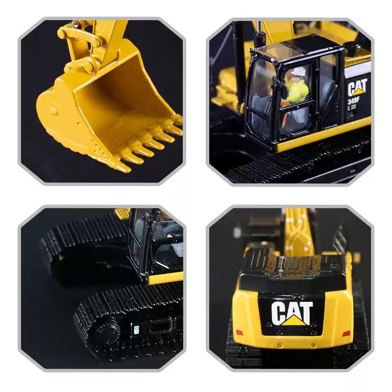 CAT 349F XL 1:50 مقياس الحفرة المصبوبة من سبيكة الصبغة نموذج Caterpillar لعبة البناء