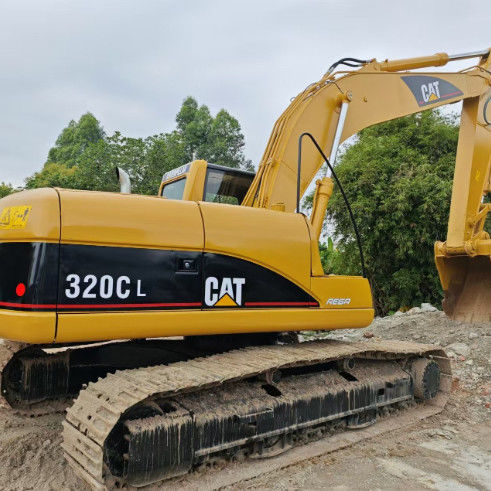 حفرة CAT 320C L مستعملة 5-5km / h سرعة السفر 6-4L أداء محرك النقل