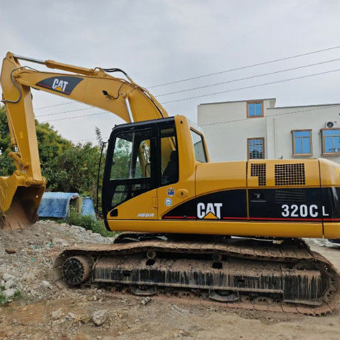 حفرة CAT 320C L مستعملة 5-5km / h سرعة السفر 6-4L أداء محرك النقل
