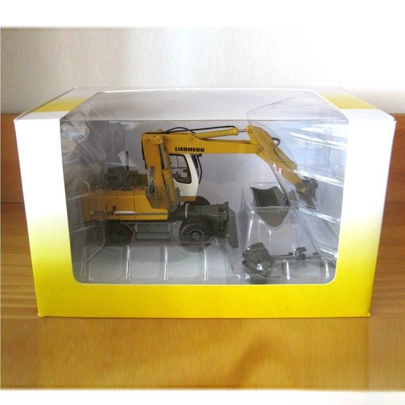 1/50 Liebherr A904C حفرة عجلات نموذج الصب المعدنية المضغوطة المجمعة مع دلو القبض 58004