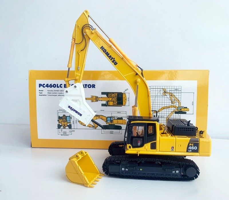 كوماتسو PC460LC-8 1/50 نموذج حفر سبيكة الصبغ مع كسارة هيدروليكية