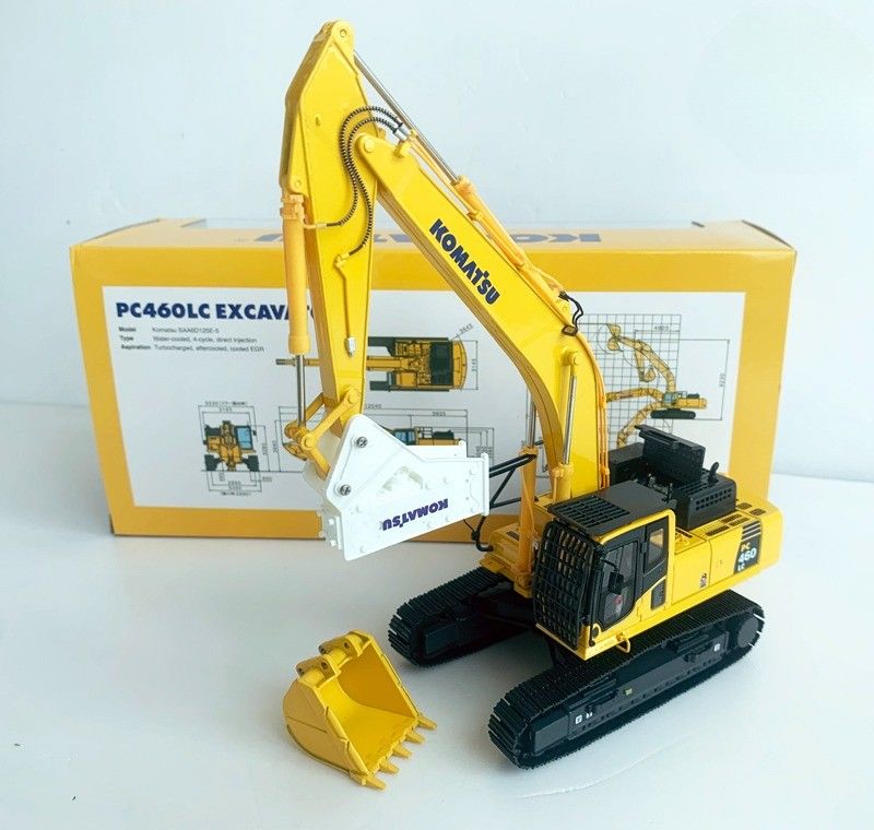 كوماتسو PC460LC-8 1/50 نموذج حفر سبيكة الصبغ مع كسارة هيدروليكية