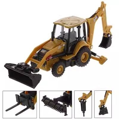 1/64 مقياس دييكاست ماسترز معدات ثقيلة حفارة لودر سبيكة مركبة بناء نموذج 85765