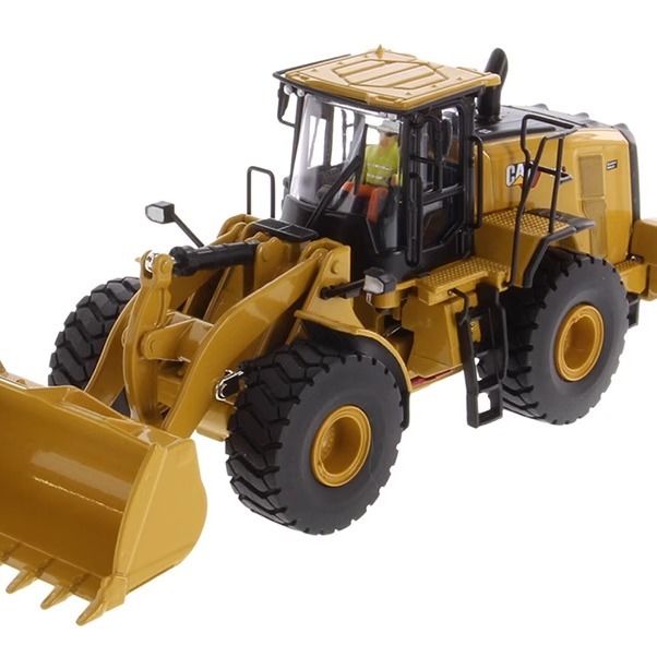 DM New 1/50 مقياس لودر بعجلات دييكاست سبيكة مجرفة نموذج 85686 مركبة بناء