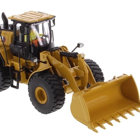 DM New 1/50 مقياس لودر بعجلات دييكاست سبيكة مجرفة نموذج 85686 مركبة بناء