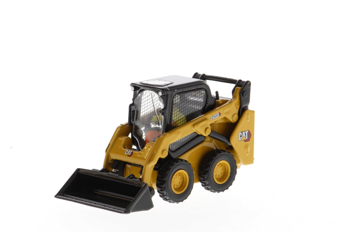 DM 1:50 CAT 242D3 شاحن عجلات مضغوط من سبيكة صب 85676 لعبة جمعية