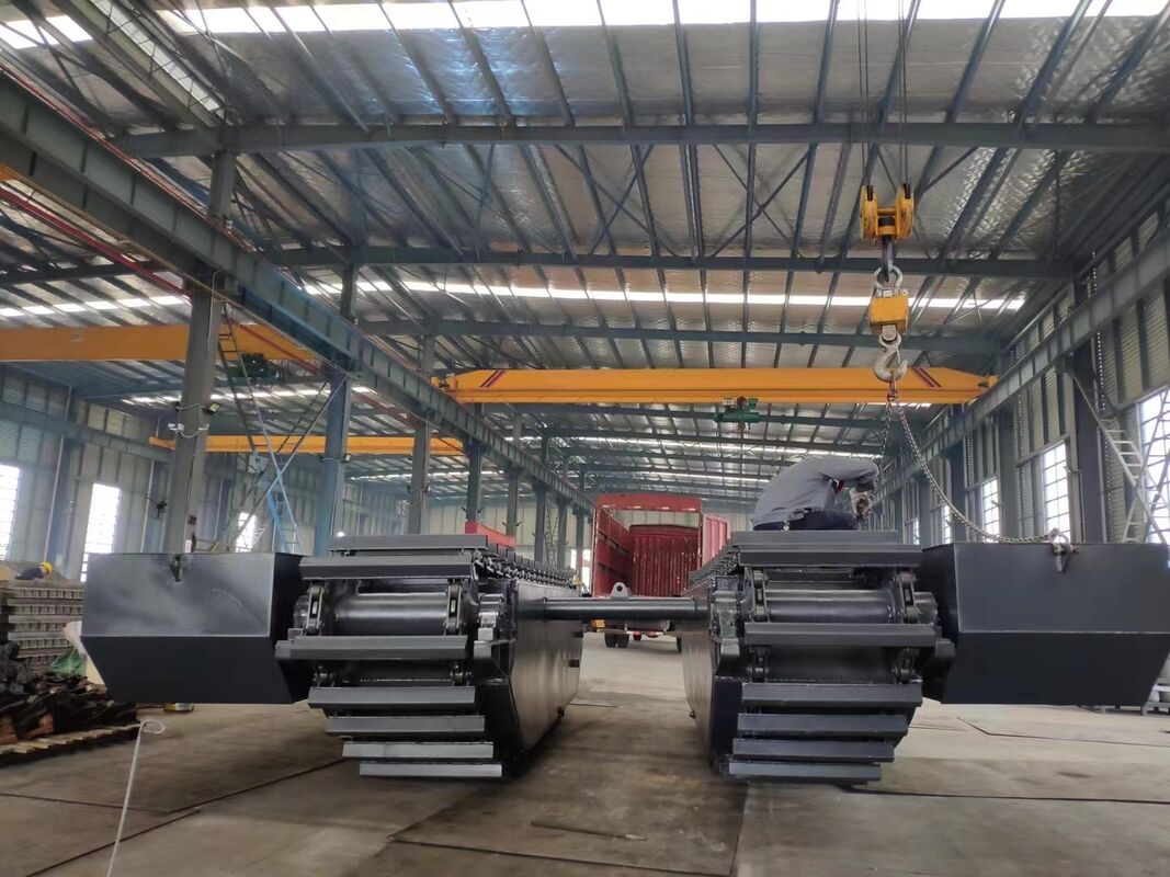 40 طن مخصص حفر البرمائي المستنقع عربة حفر المستنقع مع طوافة عائمة